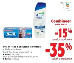 Colruyt Oral-B, Head & Shoulders of Pantene volledig assortiment aanbieding