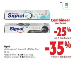 Colruyt Signal tandpasta's Integral 8 of White Now aanbieding