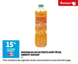 Auchan boisson au jus de fruits goût pêche abricot auchan aanbieding