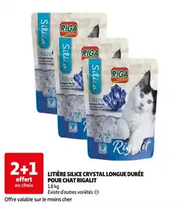 Auchan Litière silice crystal longue durée pour chat rigalit aanbieding