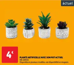 Auchan Plante artificielle avec son pot actuel aanbieding