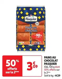 Auchan Pains au chocolat Pasquier aanbieding