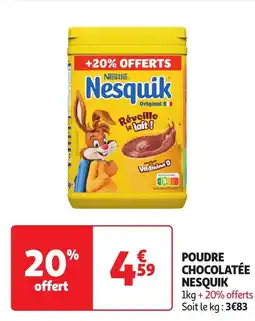 Auchan Poudre chocolatée nesquik aanbieding