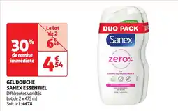 Auchan gel douche sanex essentiel aanbieding