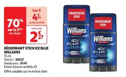 Auchan Déodorant stick ice blue williams aanbieding