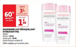 Auchan diadermine lait démaquillant hydratant ph5 aanbieding