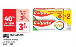 Auchan Dentifrice colgate total aanbieding