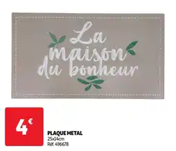 Auchan Plaque metal aanbieding