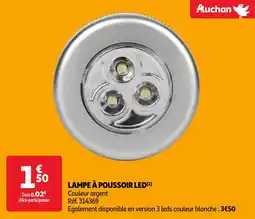 Auchan Lampe à poussoir led aanbieding