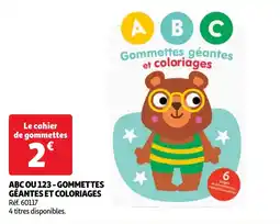 Auchan abc ou 123 - gommettes géantes et coloriages aanbieding