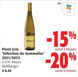 Colruyt Pinot gris 'sélection du sommelier' aanbieding