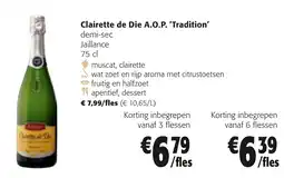 Colruyt Clairette de Die A.O.P. 'Tradition' aanbieding
