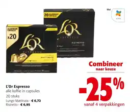 Colruyt L'Or Espresso alle koffie in capsules aanbieding