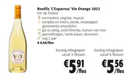 Colruyt Bonfils 'L'Esparrou' Vin Orange 2022 aanbieding