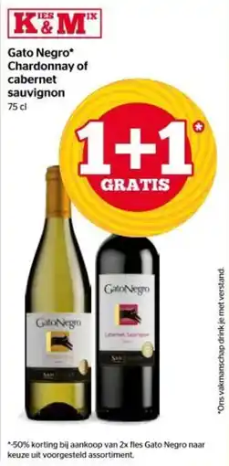 Spar Gato Negro chardonnay of cabernet sauvignon aanbieding