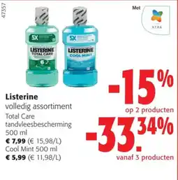 Colruyt Listerine volledig assortiment aanbieding