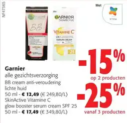 Colruyt Garnier alle gezichtsverzorging aanbieding