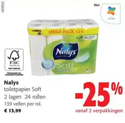 Colruyt Nalys toilet papier soft aanbieding