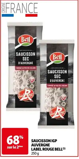 Auchan saucisson igp auvergne label rouge bell aanbieding