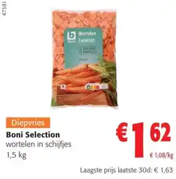Colruyt Boni Selection wortelen in schijfjes aanbieding