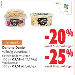 Colruyt Danone Danio volledig assortiment aanbieding