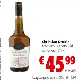 Colruyt Christian Drouin calvados 6 Years Old aanbieding