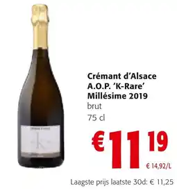 Colruyt Crémant d'Alsace A.O.P. 'K-Rare' Millésime 2019 brut aanbieding