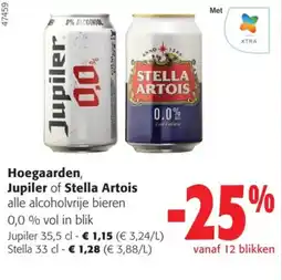 Colruyt Hoegaarden, Jupiler of Stella Artois aanbieding