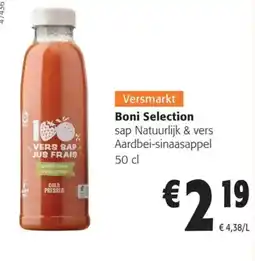 Colruyt Boni Selection sap Natuurlijk & vers Aardbei-sinaasappel aanbieding