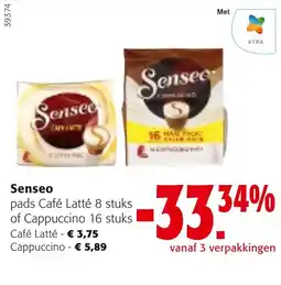 Colruyt Senseo pads Café Latté 8 stuks of Cappuccino 16 stuks aanbieding