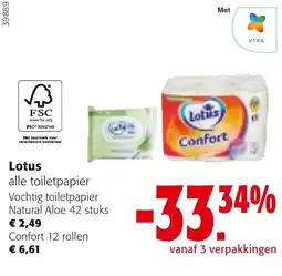 Colruyt Lotus alle toiletpapier aanbieding