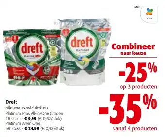 Colruyt Dreft alle vaatwastabletten aanbieding