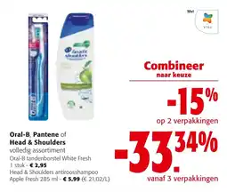 Colruyt Oral-B, Pantene of Head & Shoulders volledig assortiment aanbieding