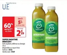 Auchan Super smoothie innocent aanbieding
