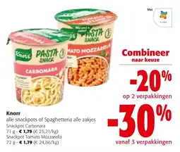 Colruyt Knorr pasta snack aanbieding