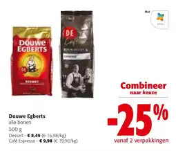 Colruyt Douce Egberts alle bonen aanbieding