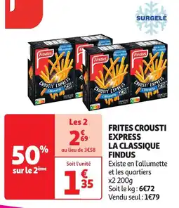 Auchan Frites crousti express la classique findus aanbieding