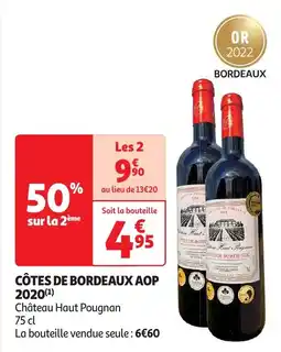 Auchan Côtes de Bordeaux AOP aanbieding