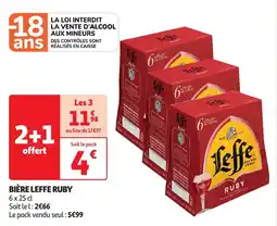 Auchan bière leffe ruby aanbieding