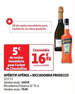 Auchan Apéritif apérol + riccadonna prosecco aanbieding
