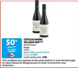 Auchan Côtes du Rhône villages aop aanbieding