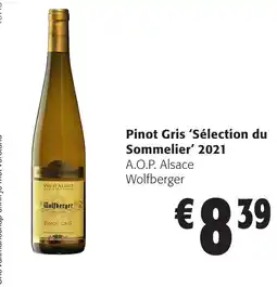 Colruyt Pinot gris 'sélection du sommelier' aanbieding