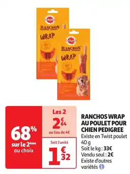 Auchan ranchos wrap au poulet pour chien pedigree aanbieding