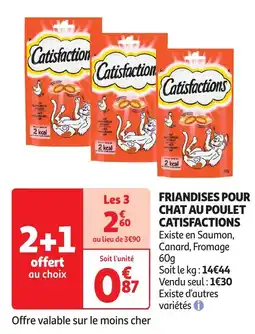 Auchan Friandises pour chat au poulet catisfactions aanbieding