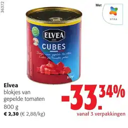 Colruyt Elvea blokjes van gepelde tomaten aanbieding