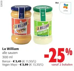 Colruyt La William alle sauzen aanbieding