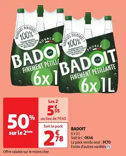 Auchan Badoit finement pétillante aanbieding