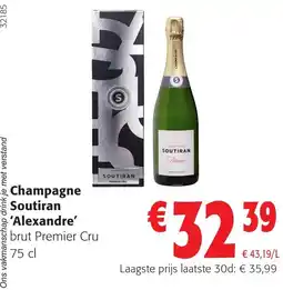 Colruyt Champagne Soutiran 'Alexandre' aanbieding