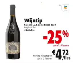 Colruyt Wijntip Salento I.G.T. Verso Rosso 2022 aanbieding