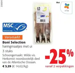 Colruyt boni selection haringmaatjes met ui aanbieding